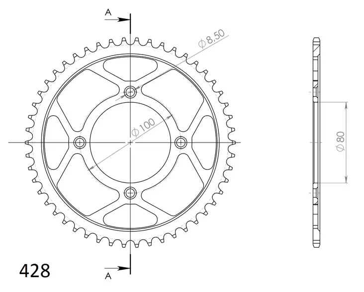 Supersprox Bakdrev Stål 1204.46 - Bakdrev - D111165 - 1