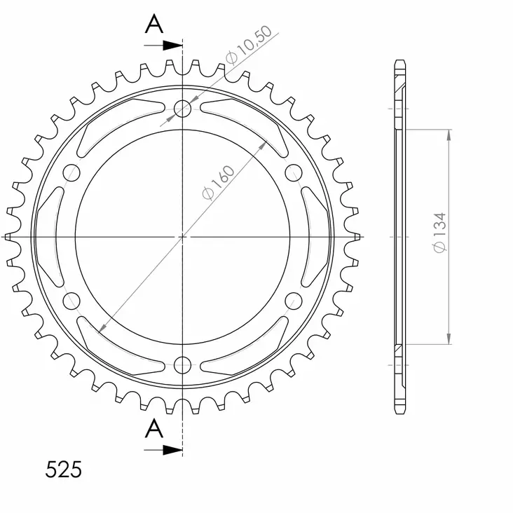 Supersprox Stål Bakdrev 1307-41 Svart - Bakdrev - D6885 - 2