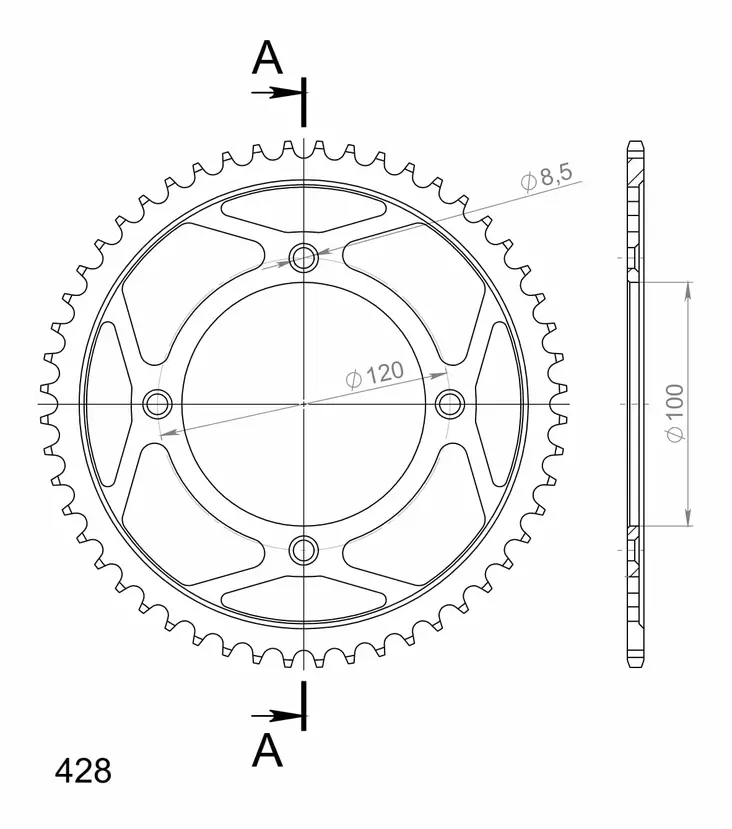Supersprox Stål Bakdrev SU RM80/85 / YA - Bakdrev - D106245 - 1