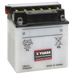 Yuasa Batteri, YB9A-A (dc) Exkl syra (5) - Batterier - D2625 - 1