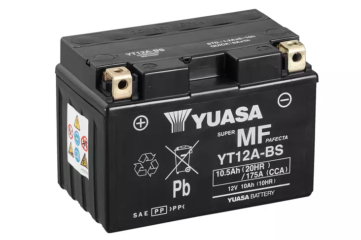 Yuasa Batteri YT12A(WC) syrafylld (6) - Batterier - D393745 - 1