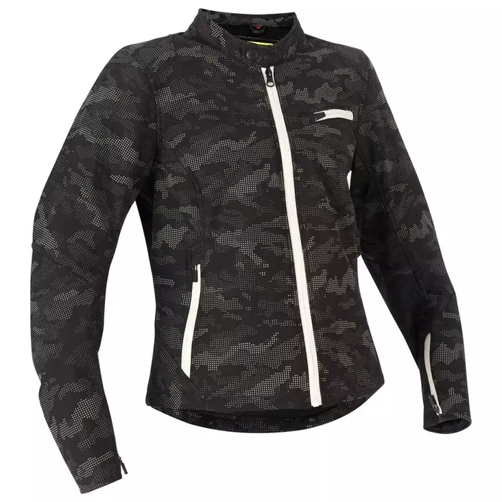 Lindstrands Textiljacka Fryken Dam Svart/reflex mönster - MC Kläder - 82425 - 1