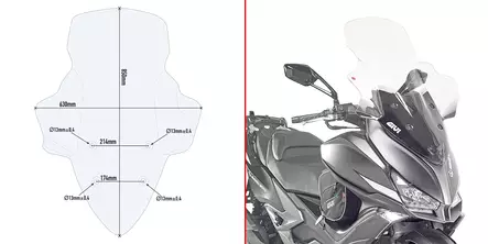 Givi Specific screen transparent 85.5 x - Vindskydd - D91586 - 1