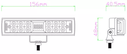 Kinwons Led Arbetsljus side shooter 24x3 - Arbetsbelysning  - D484236 - 1