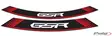 Puig Kit 8 Rim Strips Gsr C/Red - Fälgdekaler - D182916 - 1