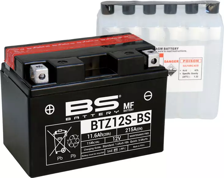 BS Batteri BTZ12S-BS MF (cp) Mainteance - MC Universaldelar och Verktyg - D151286 - 1