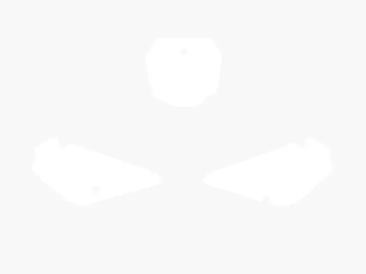 Blackbird nummerbottnar vit RM85 02-15 - Nummerplåtsbakgrund & Siffror - D13636 - 1