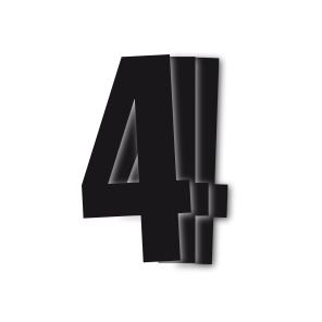 Blackbird siffror svart 3s13x7cm #4 - Nummerplåtsbakgrund & Siffror - D13696 - 1