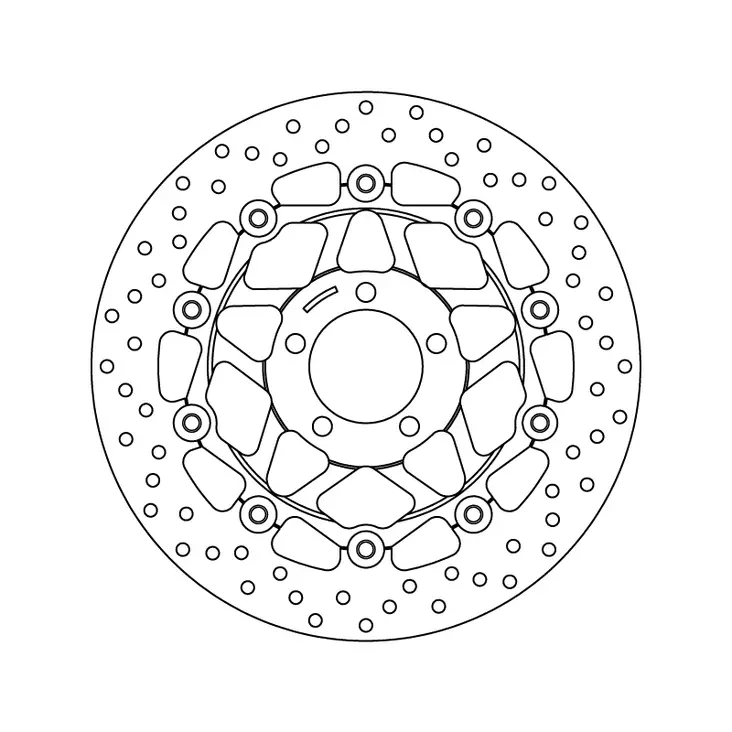 Brembo Serie Oro Bromsskiva floating - Bromsskivor - D6326 - 1
