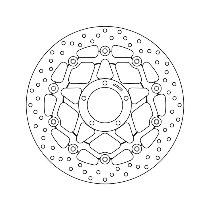 Brembo Serie Oro Bromsskiva floating - Bromsskivor - D6346 - 1
