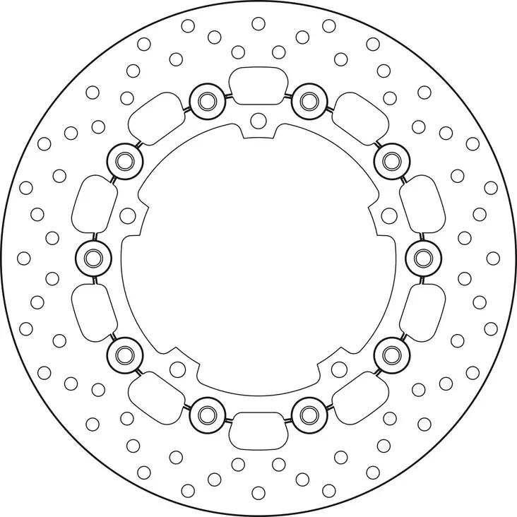 Brembo Serie Oro flytande bromsskiva - Bromsskivor - D88216 - 1