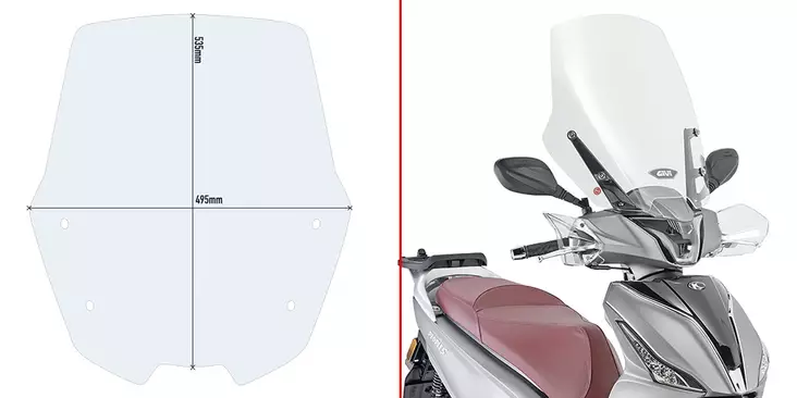 GIVI SPOILER KYMCO PEOPLE S (20-21) - Vindskydd - D394026 - 1