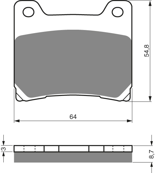 GOLDFREN Bromsbelägg 015 Ceramic Carbon - Bromsbelägg - D26416 - 1