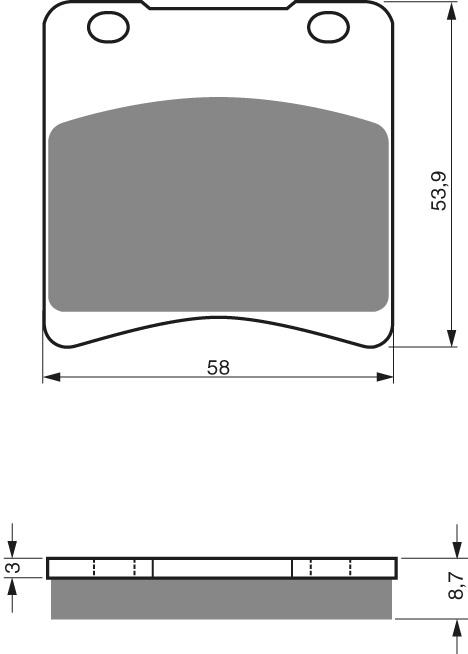 GOLDFREN Bromsbelägg 085 Ceramic carbon - Bromsbelägg - D26486 - 1