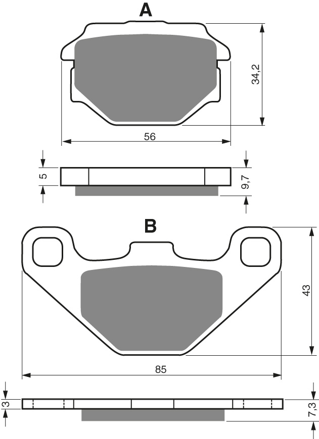 GOLDFREN Bromsbelägg 094 Ceramic Carbon - Bromsbelägg - D19286 - 1