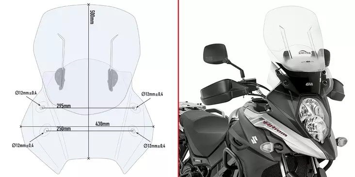 Givi Specific sliding wind-screen Suzuki - Vindskydd - D195736 - 1