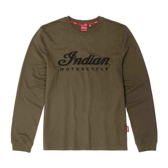 INDIAN LOOPBACK SCRIPT TEE GRÖN - Casual Kläder & Personliga Tillbehör - 75476 - 1