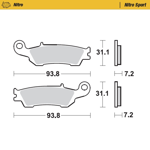 Moto-Master Nitro Racing Bromsklossats Y - Bromsbelägg - D135126 - 1