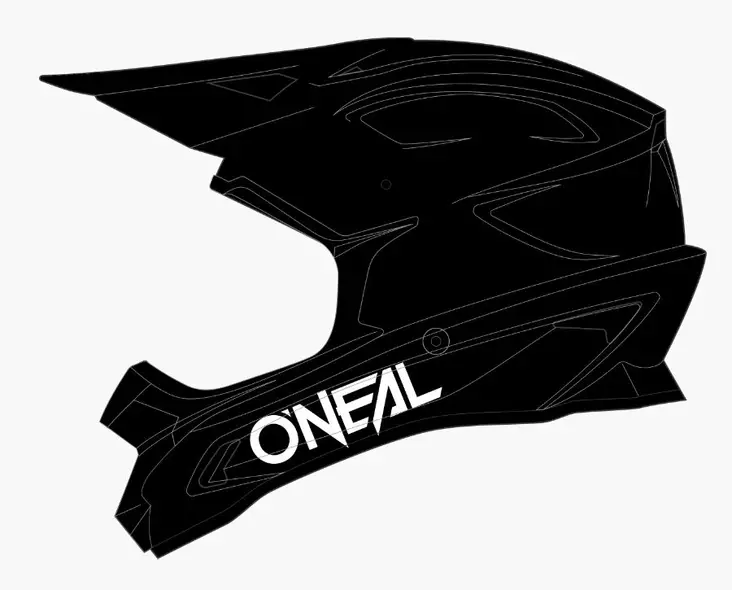 Oneal Hjälm 3-srs Mattsvart - Crosshjälmar - D332276 - 1