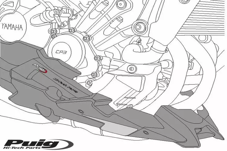 Puig Engine Spoiler Yamaha Mt-07 21' C/C - Kåpor & Vingar Street - D427286 - 1