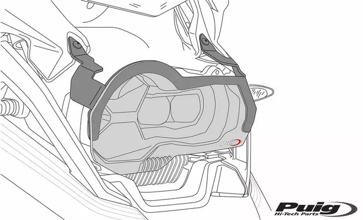 Puig Headlight Prot.Bmw R1200Gs/Advent./ - Fästen och tillbehör - D427516 - 1