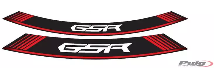 Puig Kit 8 Rim Strips Gsr C/Red - Fälgdekaler - D182916 - 1