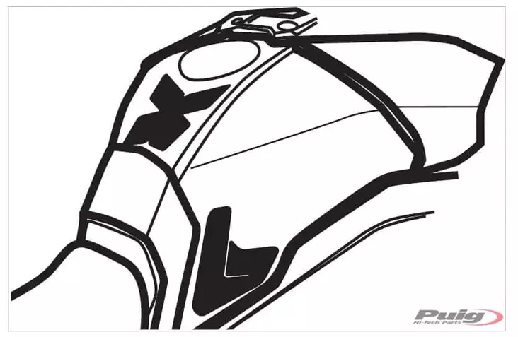 Puig Tank Pad + Side Part Mt-09 Tracer 1 - Tankskydd - D186116 - 1