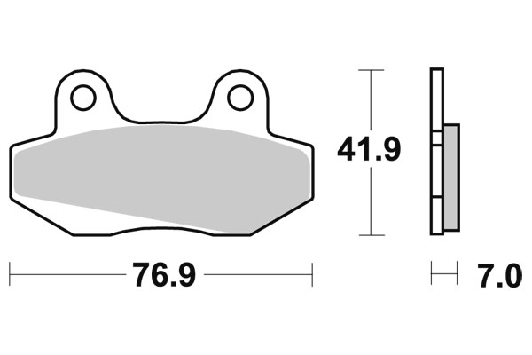Sbs Bromsklossats Carbon Tech - Bromsbelägg - D113476 - 1