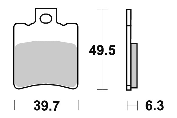 Sbs Bromsklossats Carbon Tech - Bromsbelägg - D113496 - 1