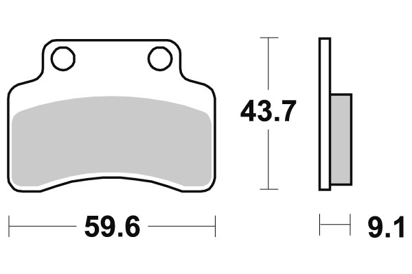 Sbs Bromsklossats Carbon Tech - Bromsbelägg - D113516 - 1
