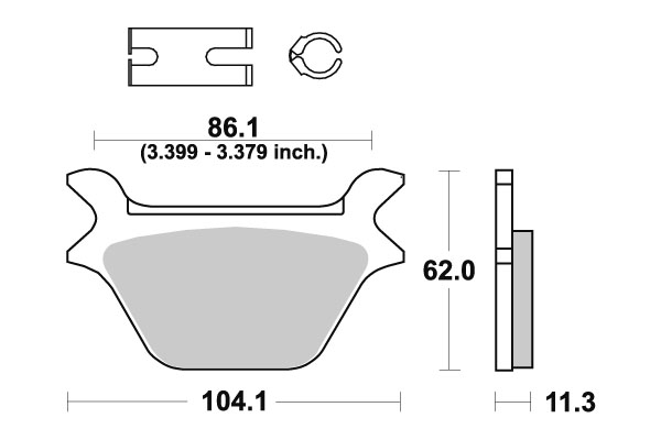 Sbs Bromsklossats Carbon Tech - Bromsbelägg - D113826 - 1
