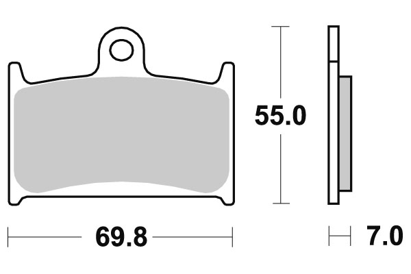 Sbs Bromsklossats Ceramic - Bromsbelägg - D113866 - 1