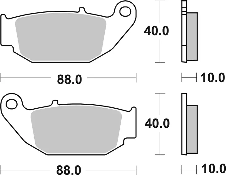 Sbs Bromsklossats Racing Sintered - Bromsbelägg - D114036 - 1
