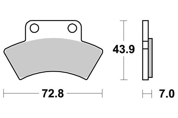 Sbs Bromsklossats Sintered Atv - Bromsbelägg - D106996 - 1