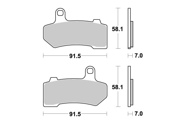 Sbs Bromsklossats Sintered - Bromsbelägg - D107086 - 1