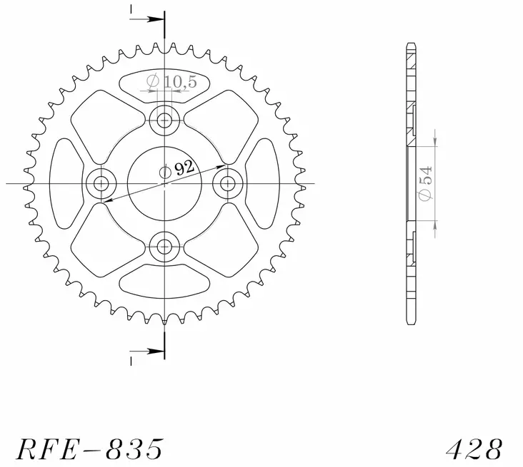 Supersprox / JT Bakdrev Stål 835.46 - Bakdrev - D7246 - 1