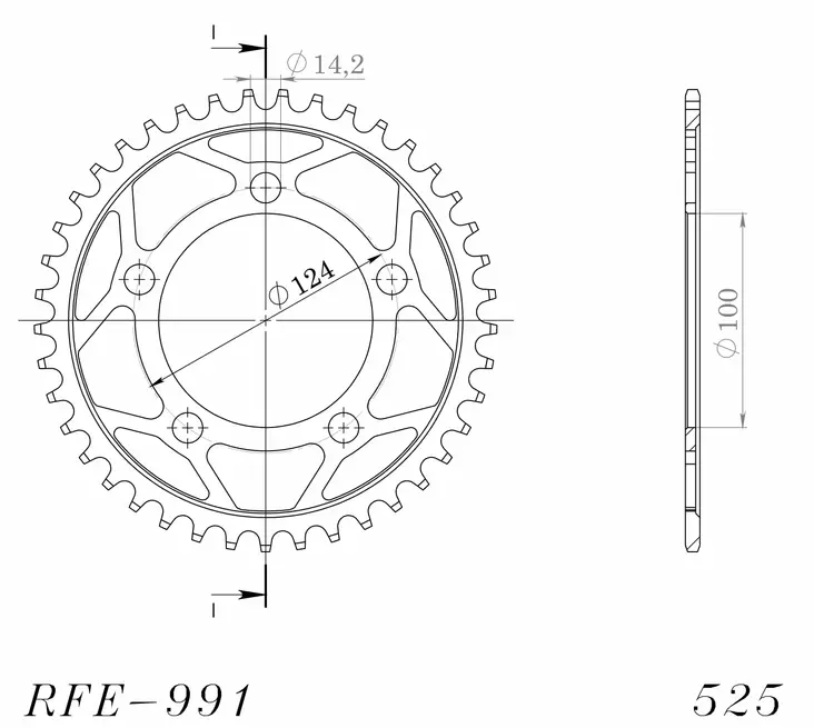 Supersprox / JT Bakdrev Stål 898.38 - Bakdrev - D7306 - 1