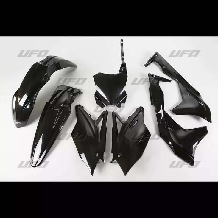 UFO Plastkit 5-delar KX250F 2018- Svart - Plastkit - D128406 - 1