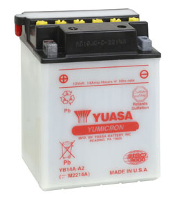 Yuasa Batteri YB14A-A2 (CP) Inkl syra (4 - Batterier - D2626 - 1