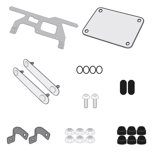 Givi Kit To Fix S250 On Plos5108Cam - Monteringsatser & Pakethållare - D479156 - 1