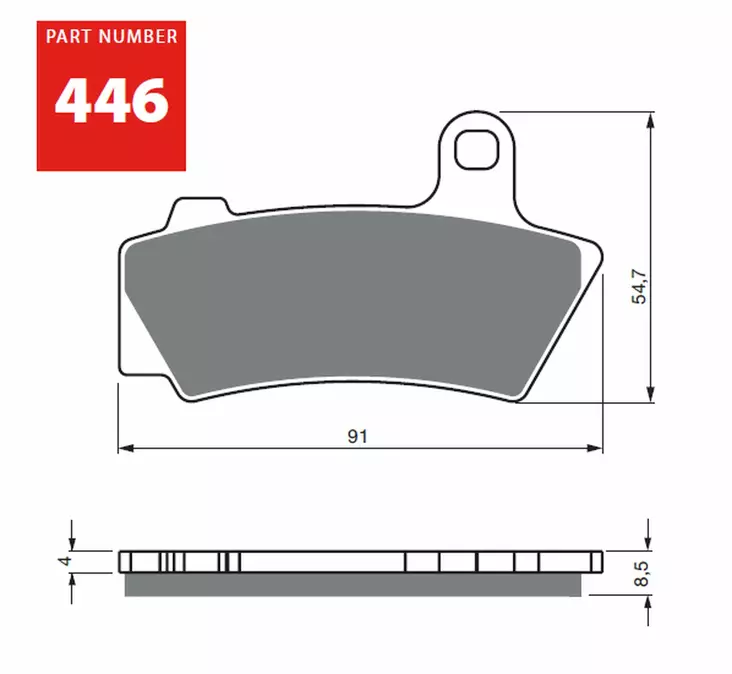 GOLDFREN Bromsbelägg 446 Ceramic Carbon - Bromsbelägg - D510816 - 1