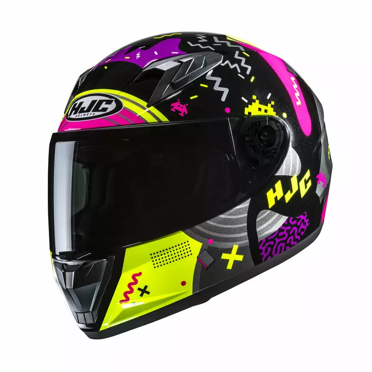 HJC Helmet Y10 Mika Junior Svart/Gul/Ros - Juniorhjälmar - D509036 - 1