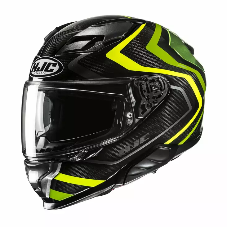 HJC Hjälm F71 Carbon Nevio Svart/Fluo Gu - Integralhjälm - D484636 - 1