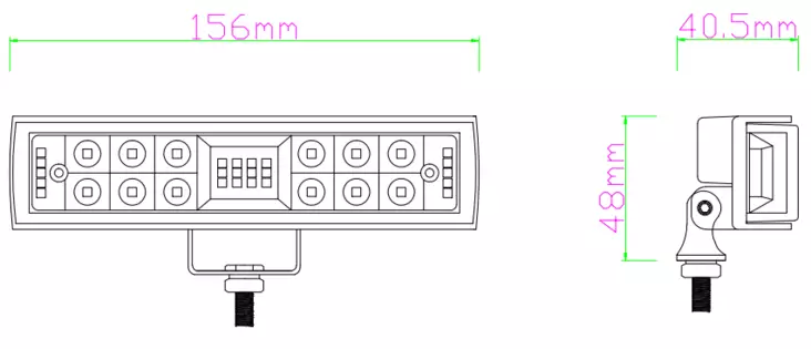 Kinwons Led Arbetsljus side shooter 24x3 - Arbetsbelysning  - D484236 - 1