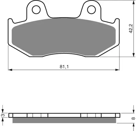 GOLDFREN Bromsbelägg 138 Ceramic carbon - Bromsbelägg - D26517 - 0