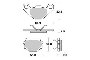 Sbs Bromsklossats Ceramic - Bromsbelägg - D106967 - 1