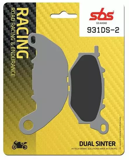 Sbs Bromsklossats Dual Sinter 2 - Bromsbelägg - D393357 - 1