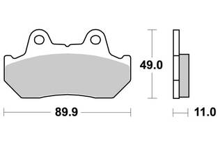 Sbs Bromsklossats Sintered bak - Bromsbelägg - D106777 - 1
