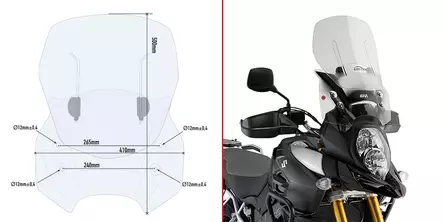 Givi Specific sliding wind-scr Suzuki DL - Vindskydd - D487827 - 1