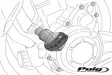 Puig Pair Footrest Fixation Passenger Sr - Fotpinnar - D183677 - 2